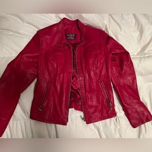 Red Turkish leather jacket
